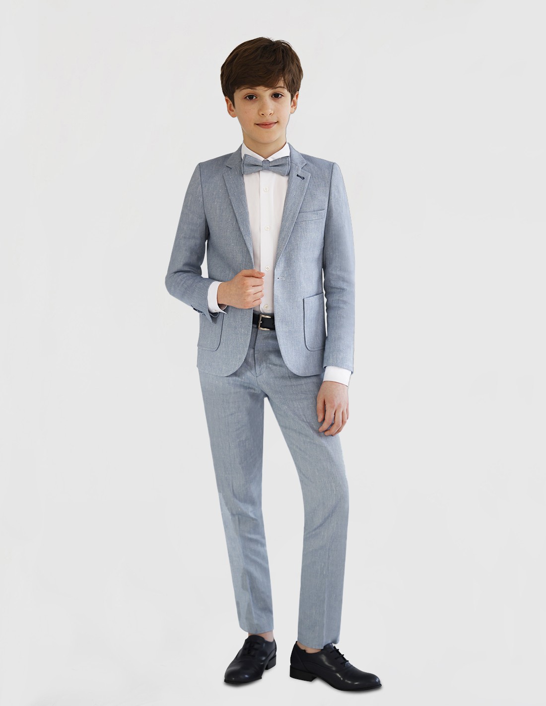 Costume Enfant de Cérémonie en Lin Bleu