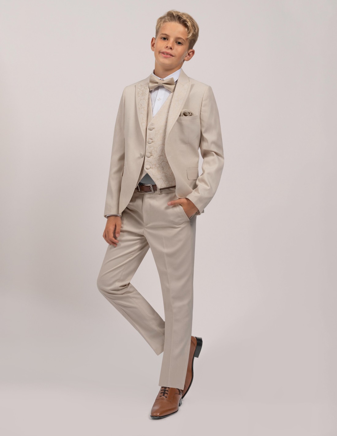 Costume Enfant de Cérémonie beige Hugo