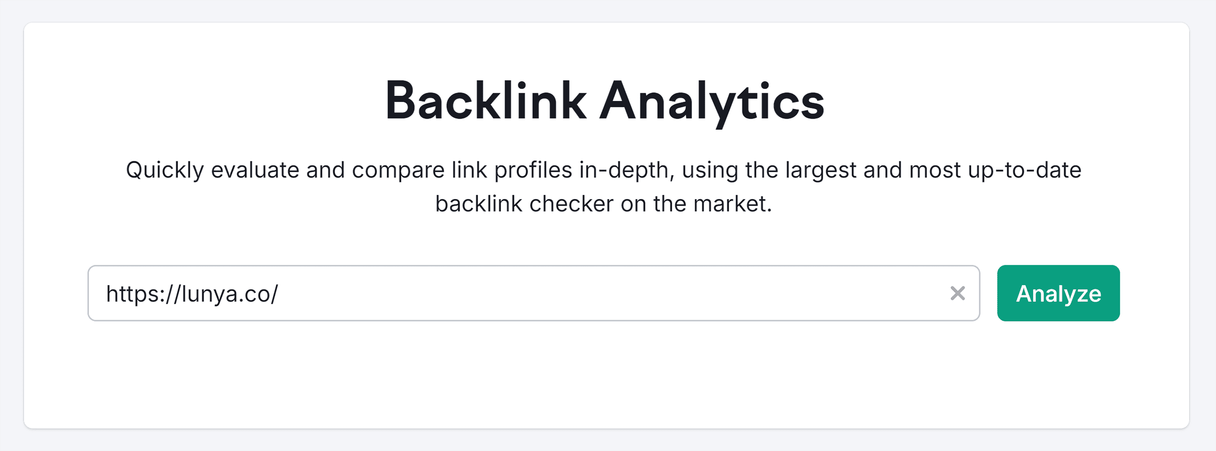 Backlink Analytics – Search – Lunya