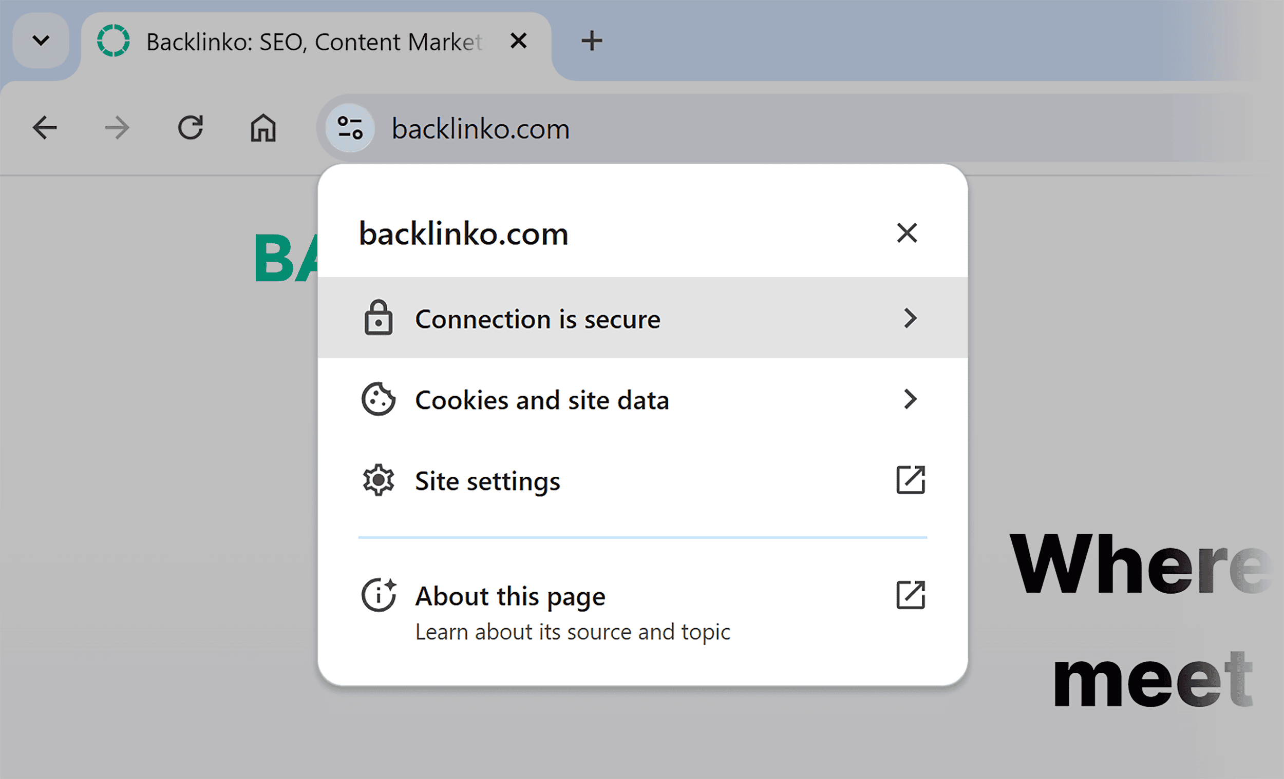 Backlinko – Secure connection