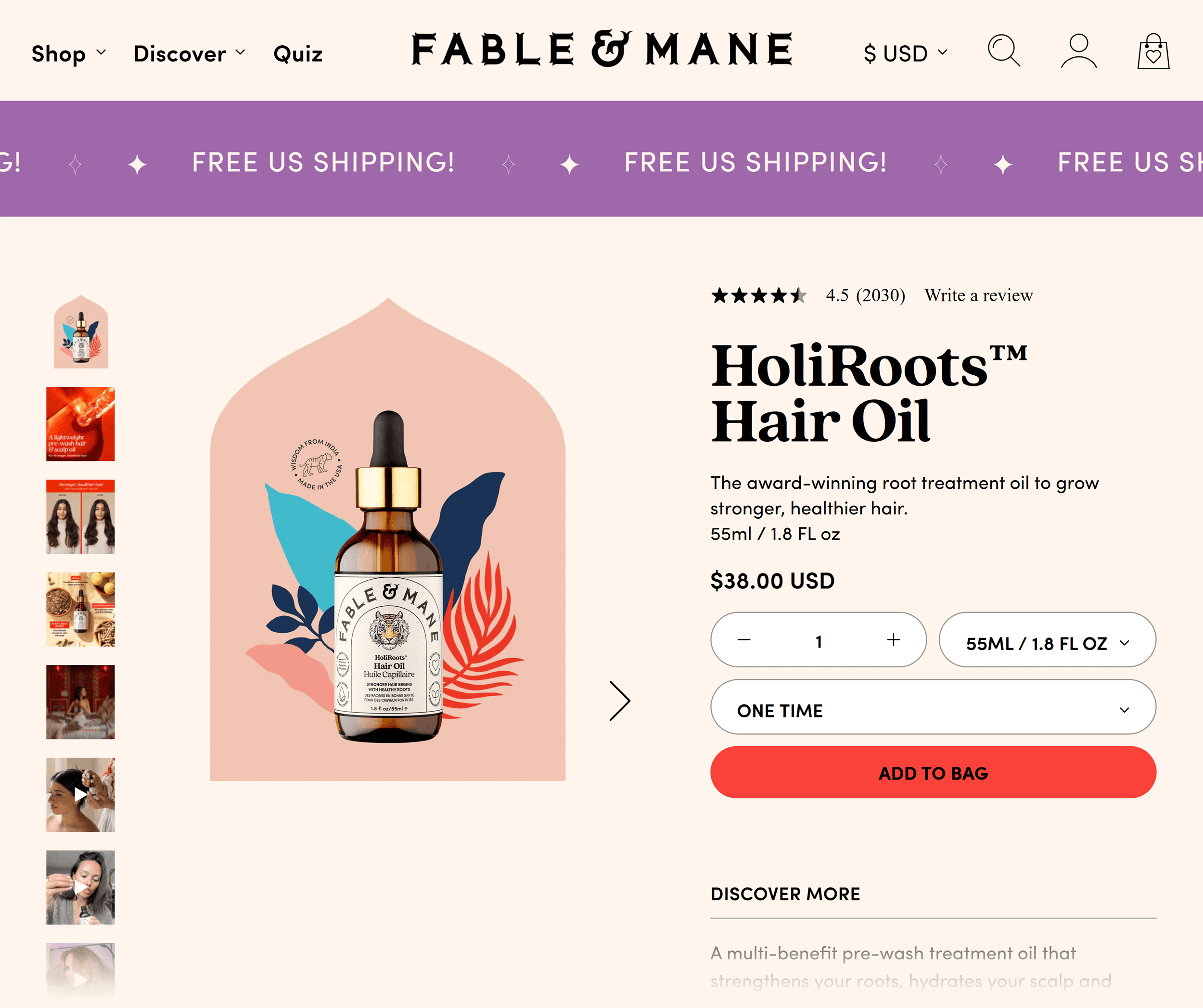 Fable & Mane – HoliRoots Hair Oil