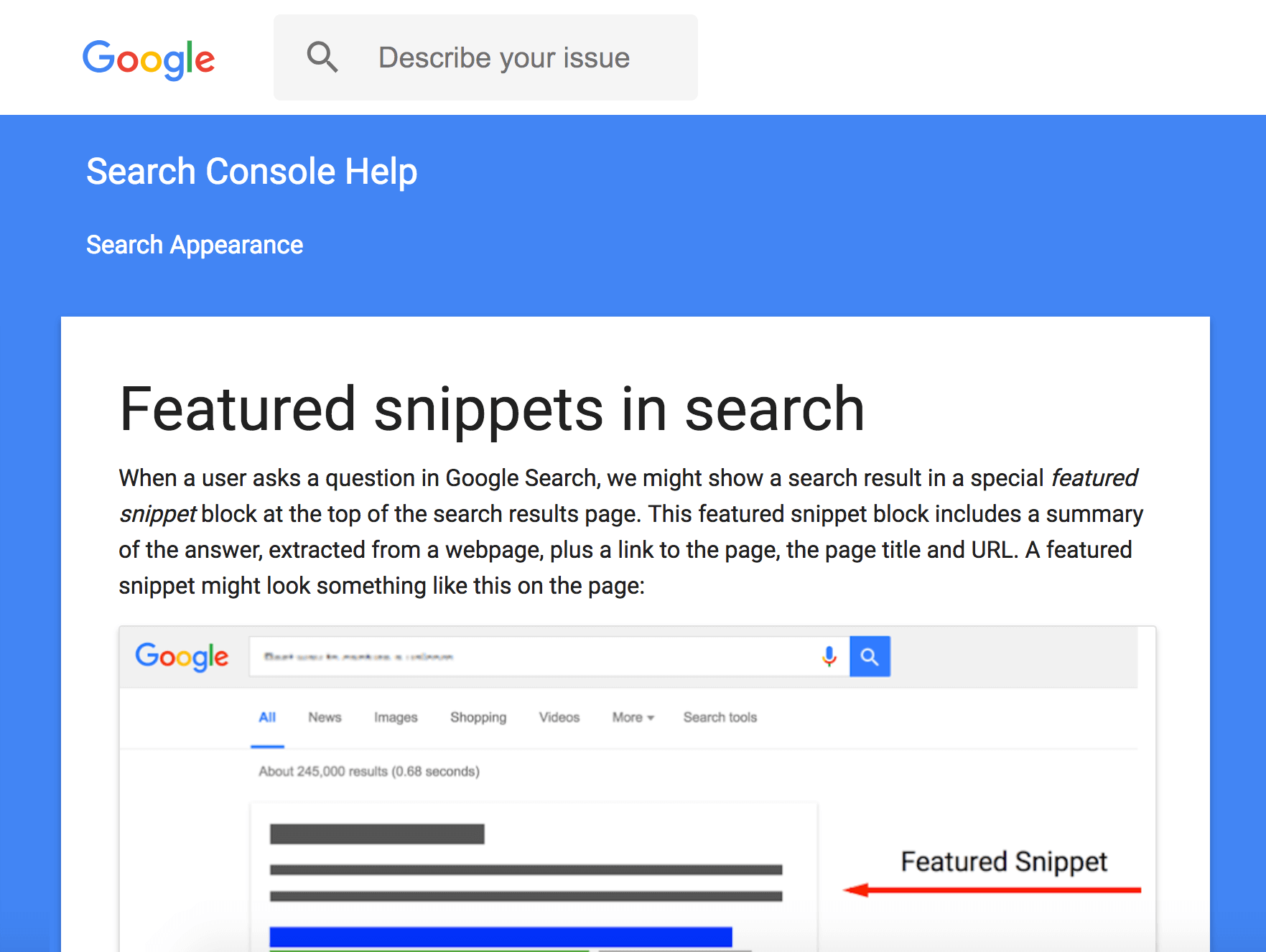 Featured Snippets in the SERPs