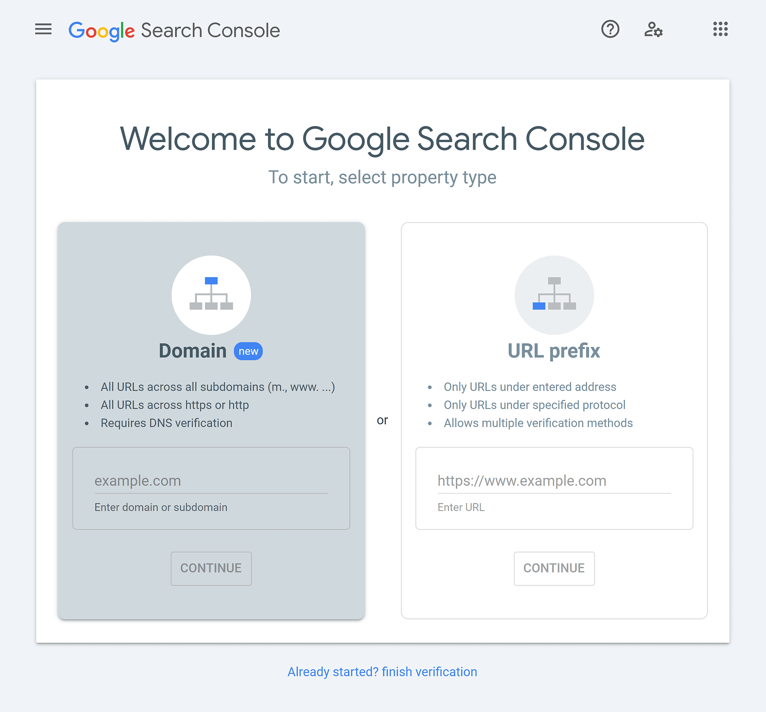 Google Search Console – Welcome