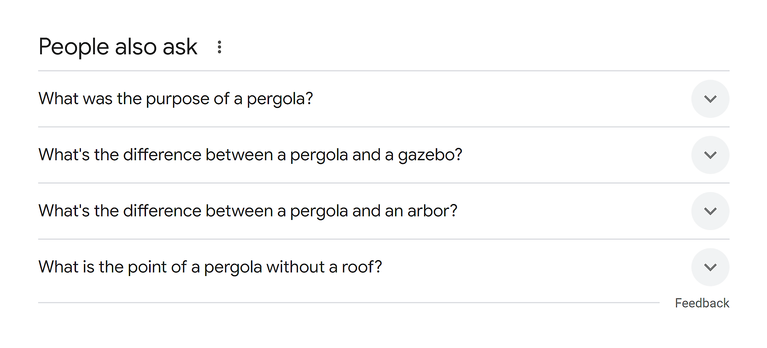 People Also Ask – What is pergola