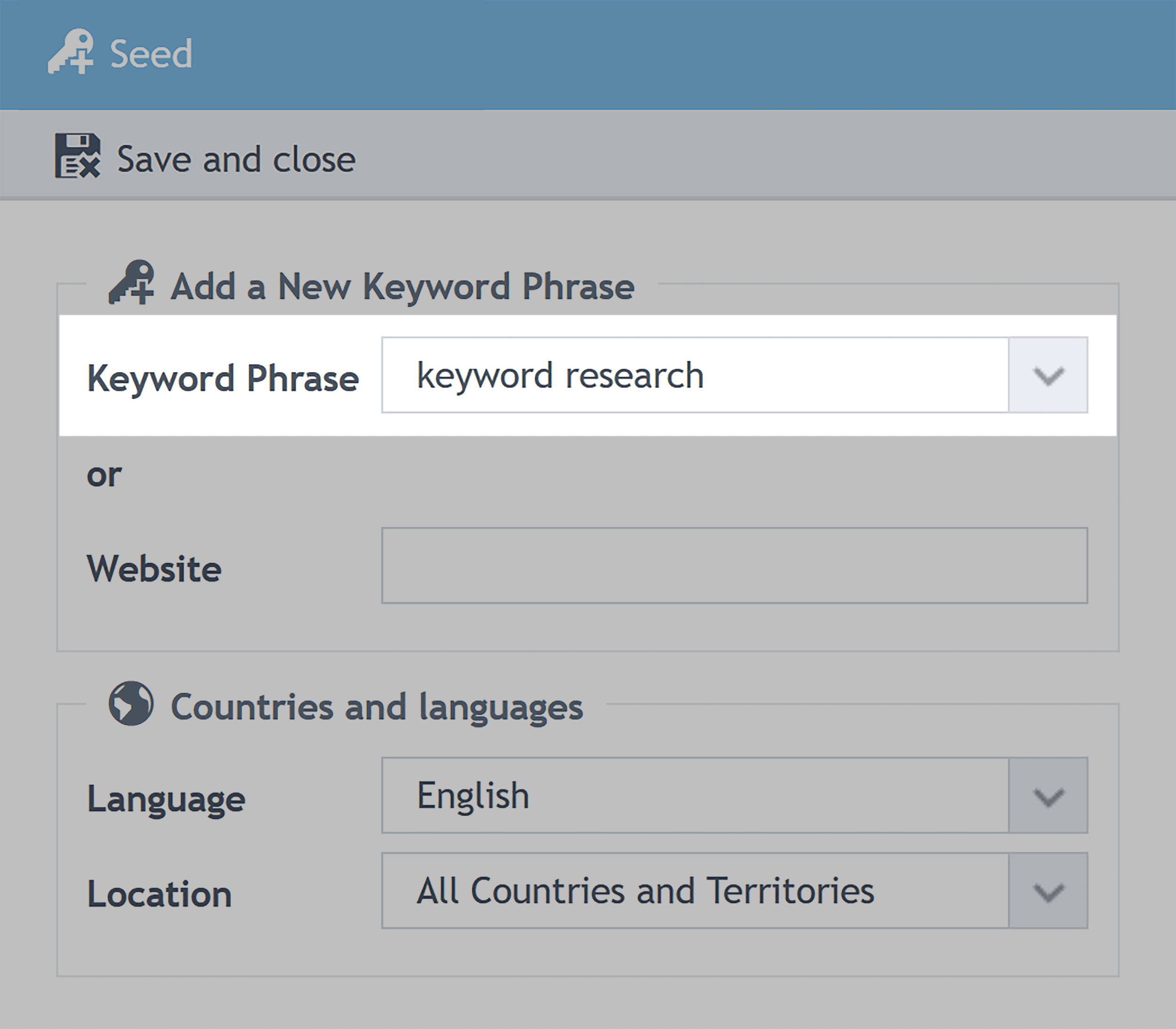 SECockpit – Keyword Phrase