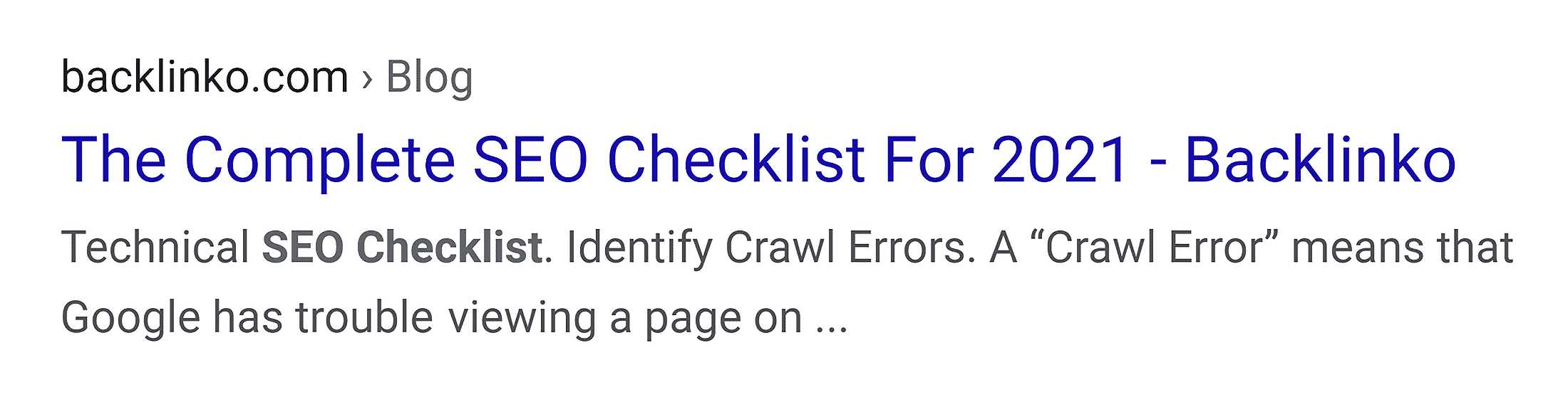 SEO checklist – New title and description