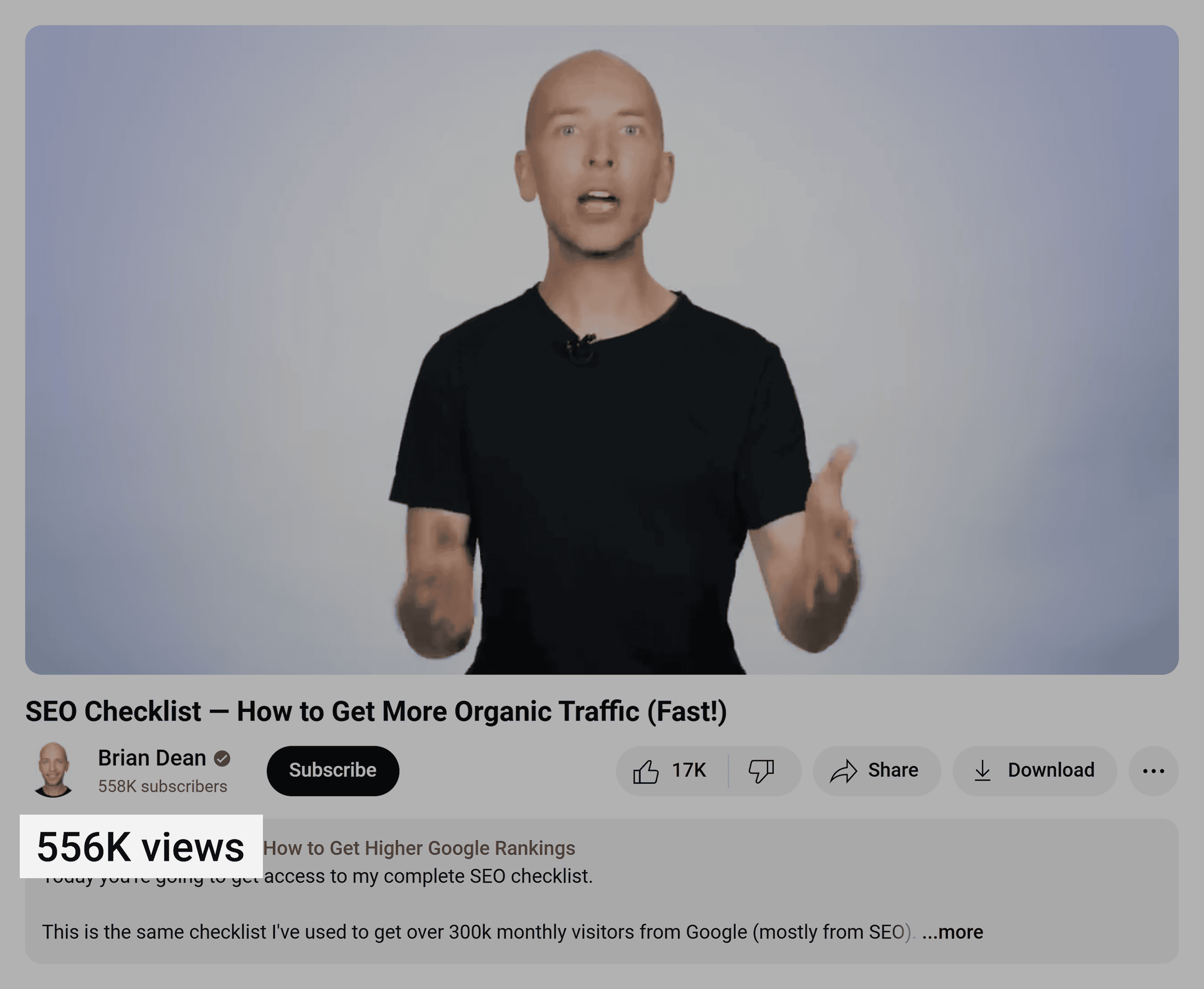 SEO Checklist video – Views