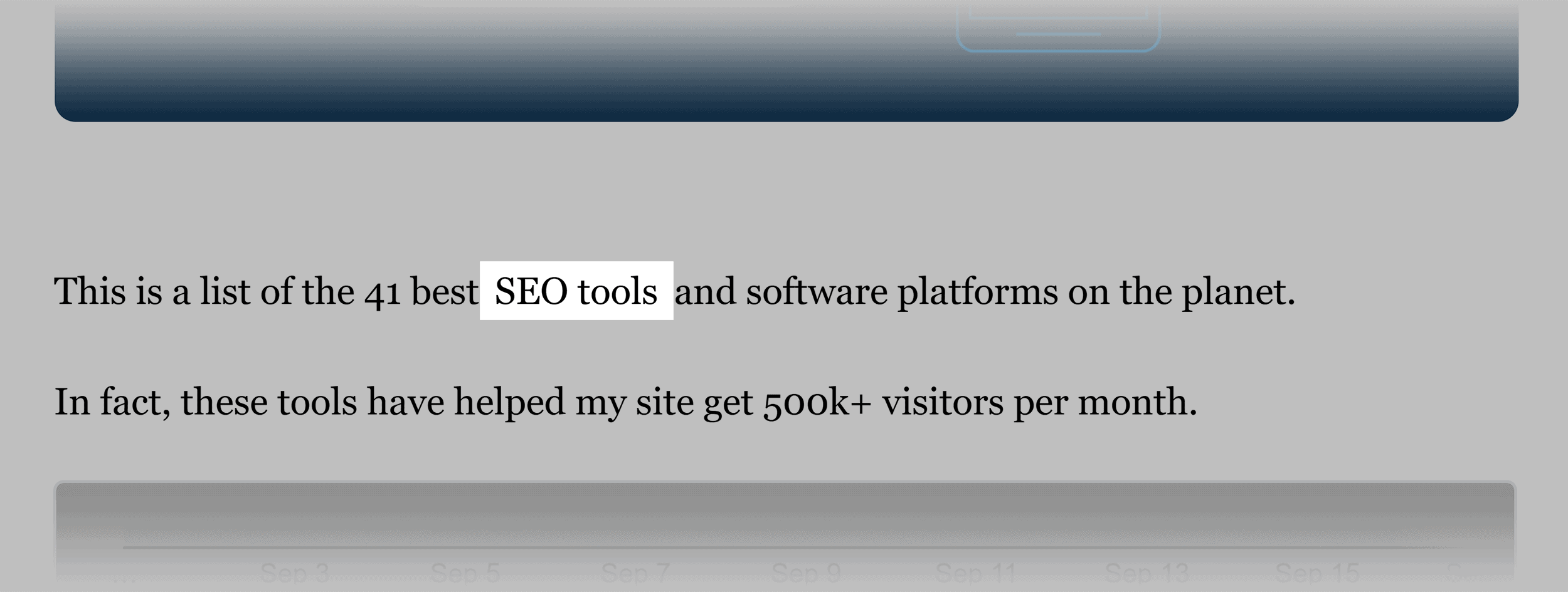 SEO Tools – Keyword early in post