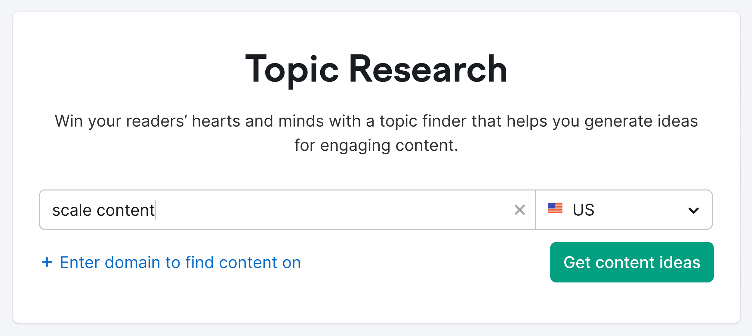 Topic Research – Scale content