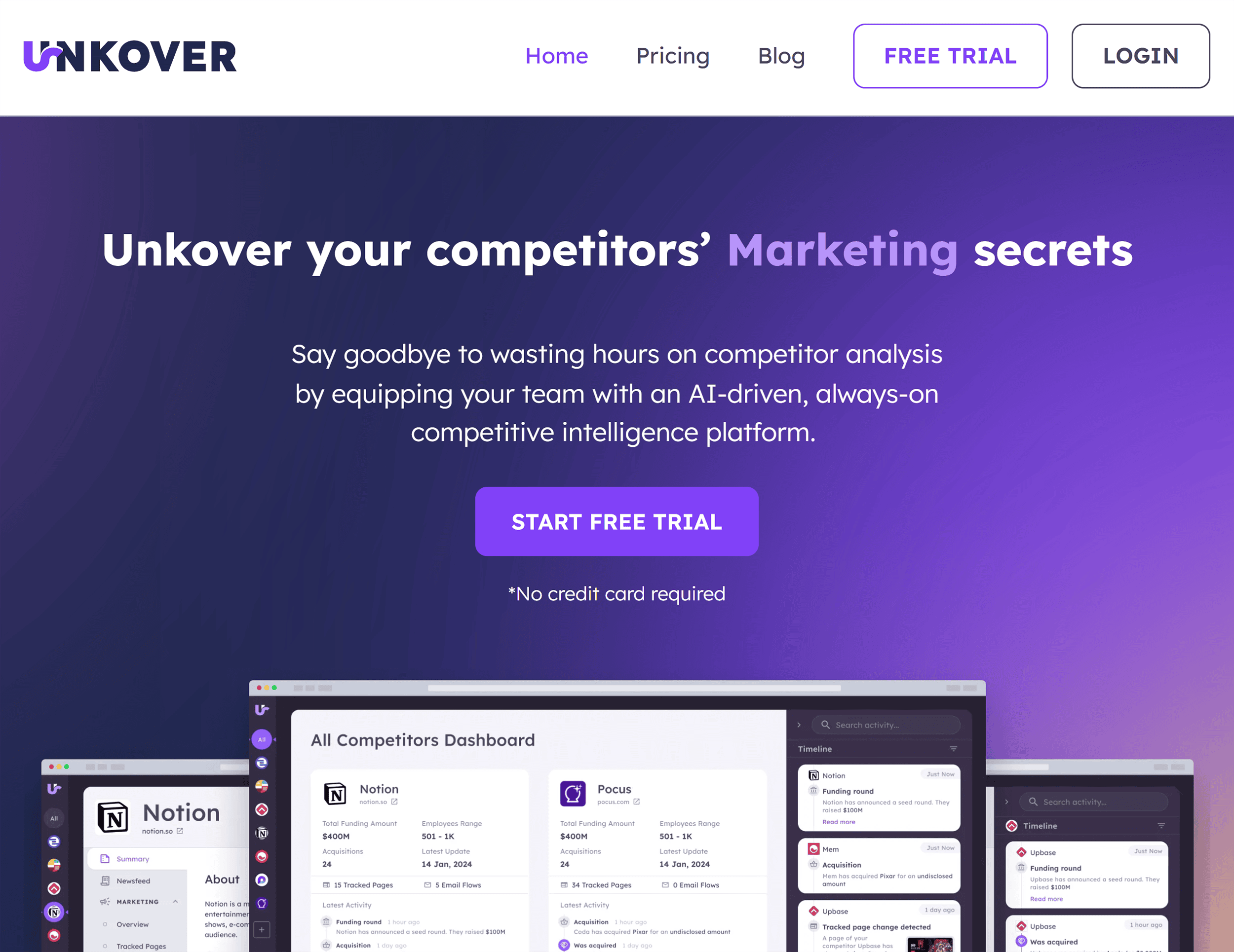 Unkover – Homepage