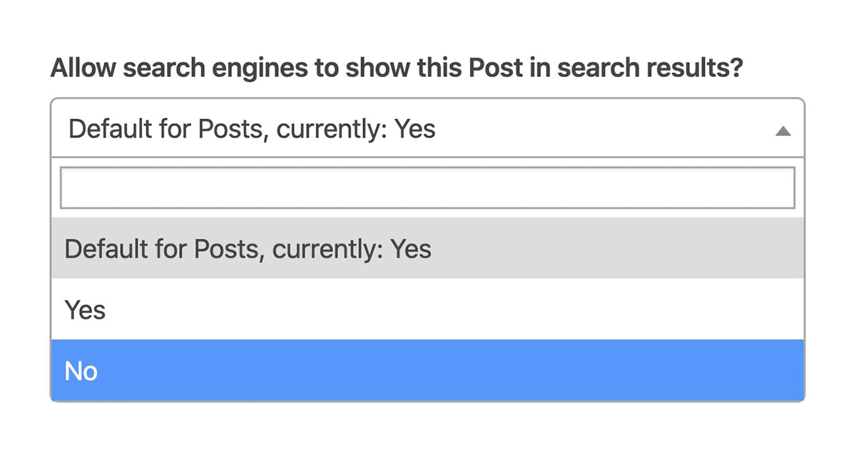 Yoast SEO – Single-click noindex